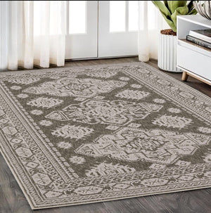 Homeroots 10' Blue Medallion Area Rug - Stylish, Stain-resistant Design For Living Spaces And Kids' Rooms 5' X 8' Polyester 575400