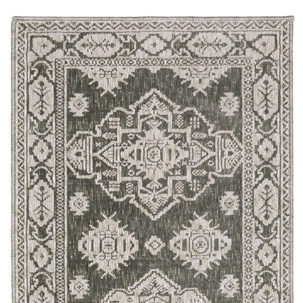 Homeroots 10' Blue Medallion Area Rug - Stylish, Stain-resistant Design For Living Spaces And Kids' Rooms 8' Runner Polyester 575402