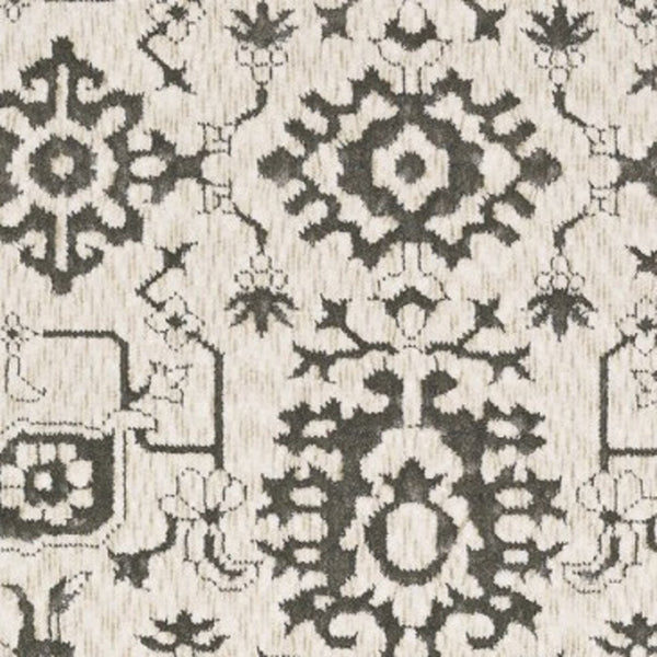 Homeroots 5' Elegant Ivory Oriental Area Rug – Stain Resistant, Perfect For Homes With Kids And Pets, 5x8 8' Runner Polyester 575408