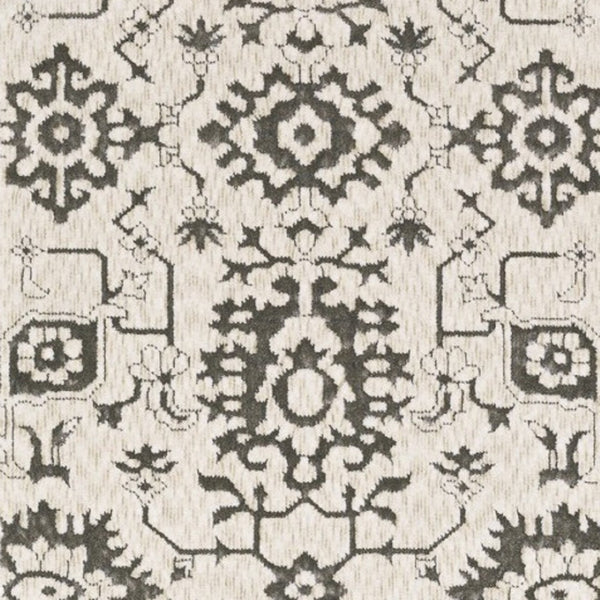 Homeroots 5' Elegant Ivory Oriental Area Rug – Stain Resistant, Perfect For Homes With Kids And Pets, 5x8 8' Runner Polyester 575408