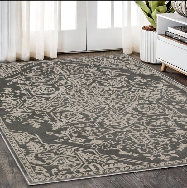Homeroots 10' Elegant Power Loom Oriental Area Rug In Blue - Stain Resistant, Perfect For Kids And Pets! 5' X 8' Polyester 575411