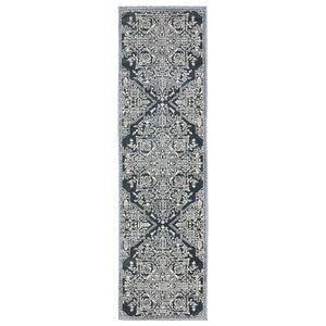HomeRoots 10' Elegant Power-Loomed Oriental Area Rug for High-Traffic Spaces - Stain-Resistant & Durable Design 8' Runner 575412