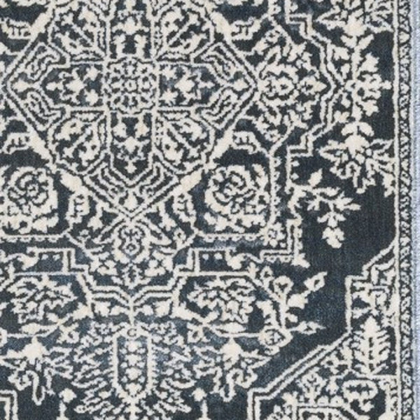 Homeroots 10' Elegant Power Loom Oriental Area Rug In Blue - Stain Resistant, Perfect For Kids And Pets! 8' Runner Polyester 575412