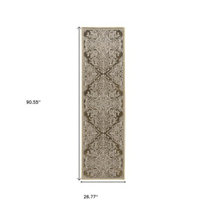 Homeroots 10' Elegant Power Loom Oriental Area Rug In Blue - Stain Resistant, Perfect For Kids And Pets! 8' Runner Polyester 575413