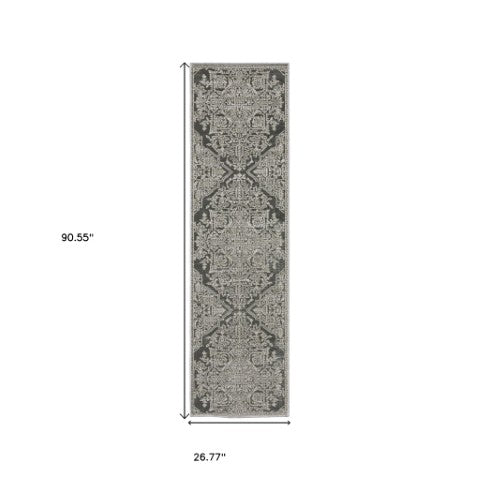 Homeroots 10' Elegant Power Loom Oriental Area Rug In Blue - Stain Resistant, Perfect For Kids And Pets! 8' Runner Polyester 575414