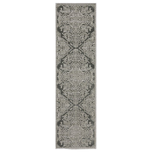 HomeRoots 10' Elegant Power-Loomed Oriental Area Rug for High-Traffic Spaces - Stain-Resistant & Durable Design 8' Runner 575414