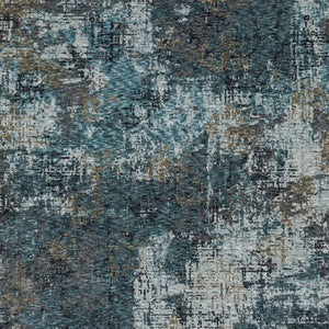 Homeroots 5' Blue Abstract Power Loom Area Rug With Fringe - Stylish, Stain-resistant Design For Any Space 3' X 5' Polyester 575419