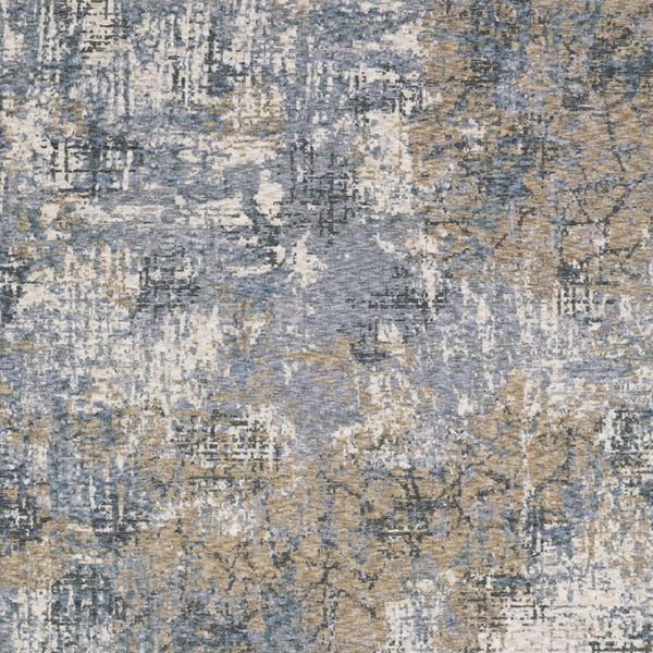 Homeroots 5' Beige Abstract Power Loom Area Rug With Fringe – Stylish, Stain-resistant Design For Any Room 3' X 5' Polyester 575424