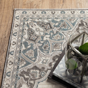 Homeroots 10' Elegant Brown Medallion Area Rug – Stain Resistant, Perfect For Homes With Kids And Pets 8' Runner Polyester 575427