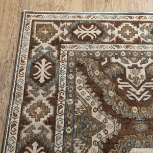 Homeroots 5' Enhance Your Space With A Blue Medallion Area Rug – Stain Resistant And Stylish Design! 8' Runner Polyester 575429
