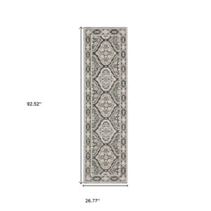Homeroots 5' Enhance Your Space With A Blue Medallion Area Rug – Stain Resistant And Stylish Design! 8' Runner Polyester 575430