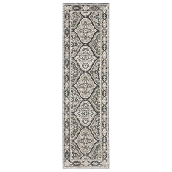 Homeroots 5' Enhance Your Space With A Blue Medallion Area Rug – Stain Resistant And Stylish Design! 8' Runner Polyester 575430