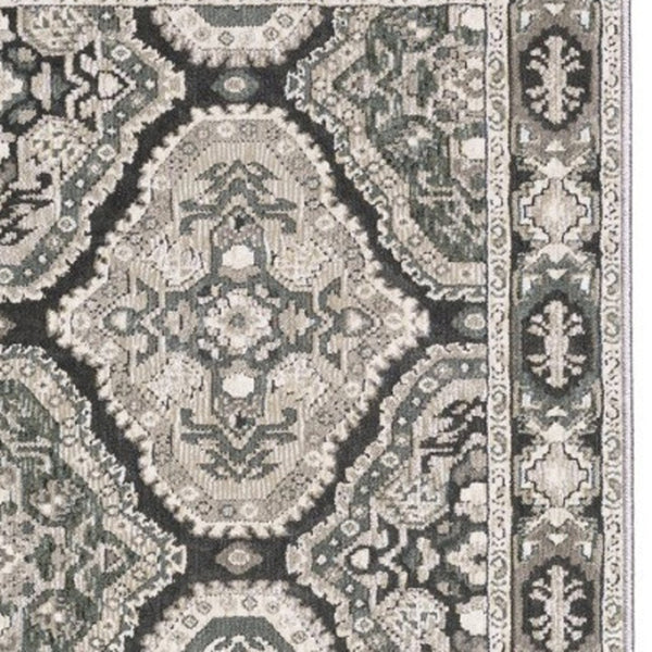 Homeroots 5' Enhance Your Space With A Blue Medallion Area Rug – Stain Resistant And Stylish Design! 8' Runner Polyester 575430