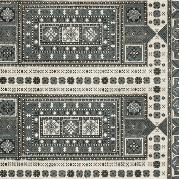 Homeroots 3' Gray Medallion Area Rug - Stylish, Stain-resistant, Perfect For Kids And Pets, Elevate Your Space! 5' X 8' Polypropylene,Polyester 575437