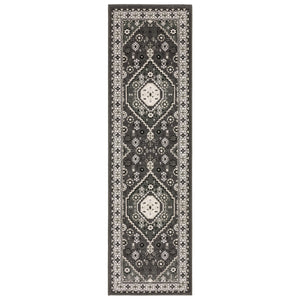 Homeroots 3' Gray Medallion Area Rug – Stylish, Stain-resistant Design To Elevate Your Living Space Decor 8' Runner Polypropylene,Polyester 575440