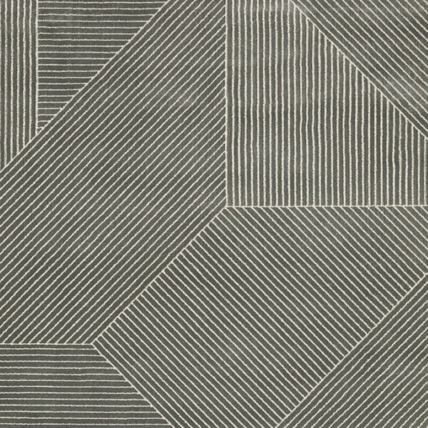 Homeroots 3' Gray Geometric Area Rug - Stylish, Stain-resistant Design For Modern Homes And Cozy Spaces 5' X 8' Polypropylene,Polyester 575451