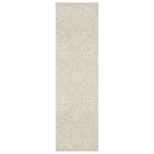 Homeroots 3' Ivory Medallion Area Rug - Stain Resistant, Stylish Design For Home Decor And Cozy Spaces 8' Runner Polypropylene,Polyester 575454