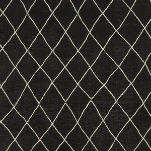 Homeroots 3' Charcoal And Ivory Trellis Area Rug - Stylish, Stain-resistant Design For Modern Home Decor 5' X 8' Polypropylene,Polyester 575459