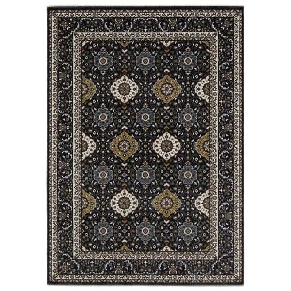 HomeRoots 5' Red Medallion Area Rug with Fringe - Elegant, Stain-Resistant Design for Stylish Living Spaces! 4' X 6' 575464
