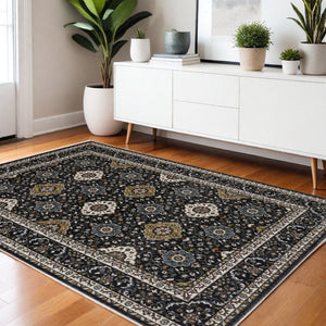 HomeRoots 5' Red Medallion Area Rug with Fringe - Elegant, Stain-Resistant Design for Stylish Living Spaces! 4' X 6' 575464