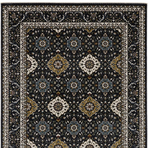 HomeRoots 5' Red Medallion Area Rug with Fringe - Elegant, Stain-Resistant Design for Stylish Living Spaces! 4' X 6' 575464