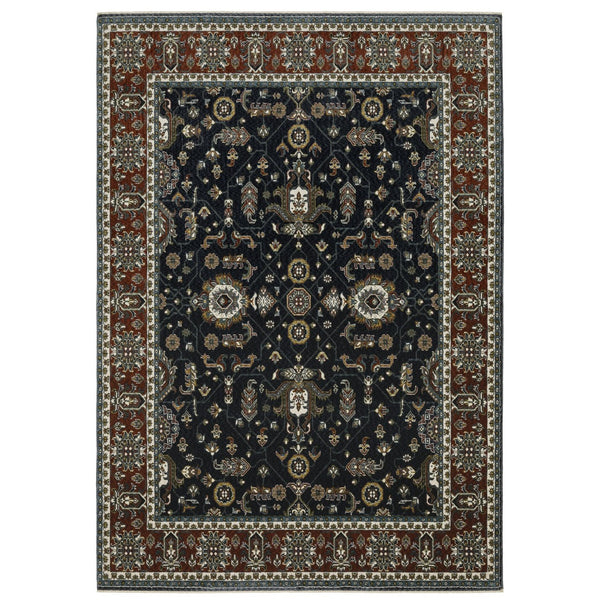 Homeroots 10' Red Oriental Area Rug With Fringe - Stain Resistant, Stylish Design For Living Spaces & Pets 4' X 6' Polyester 575465