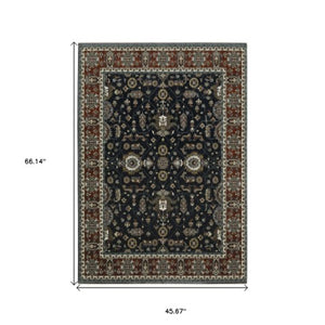 Homeroots 10' Red Oriental Area Rug With Fringe - Stain Resistant, Stylish Design For Living Spaces & Pets 4' X 6' Polyester 575465