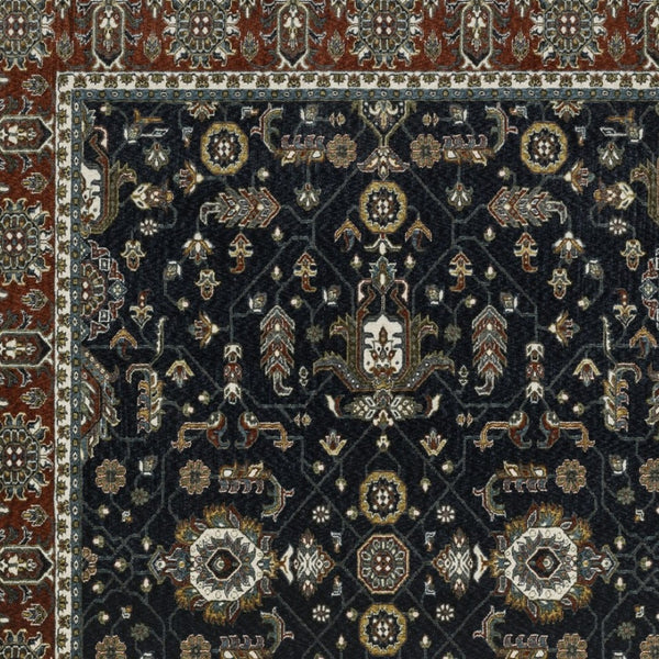 Homeroots 10' Red Oriental Area Rug With Fringe - Stain Resistant, Stylish Design For Living Spaces & Pets 4' X 6' Polyester 575465