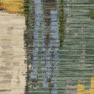 Homeroots 2' Colorful Pink Blue And Yellow Abstract Area Rug With Chic Fringe - Elevate Your Space Instantly! 3' X 5' Wool Blend 575468