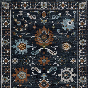 Homeroots 3' X 5' Blue Oriental Area Rug With Fringe - Stylish, Stain-resistant Design For Kids And Pets! 3' X 5' Polyester 575484