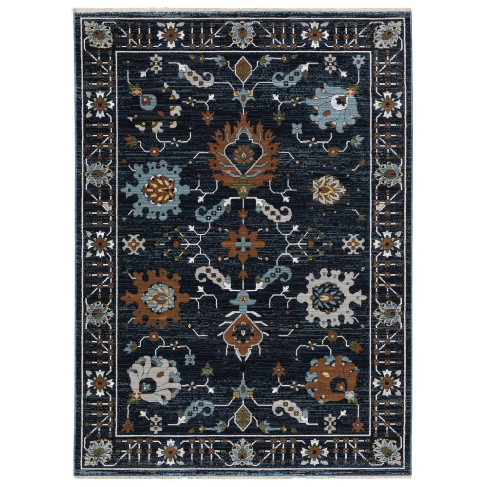 HomeRoots 3' Elegant Rust Oriental Area Rug with Tasseled Edges - Durable, Stain-Resistant, Timeless Charm 3' X 5' 575484