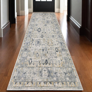 Homeroots 10' Gray Oriental Hand-tufted Runner Rug - Elegant Design To Enhance Your Home's Decor And Comfort 10' Runner Wool Blend 575497