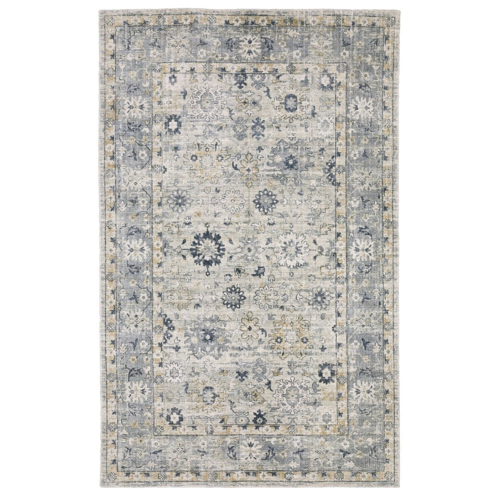 HomeRoots 10' Hand-Tufted Gray and Blue Oriental Runner Rug – Timeless Design for Elegant Entryways & Hallways 10' Runner 575497