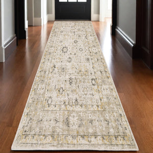 Homeroots 10' Gray Oriental Hand-tufted Runner Rug - Elegant Design To Enhance Your Home's Decor And Comfort 10' Runner Wool Blend 575498