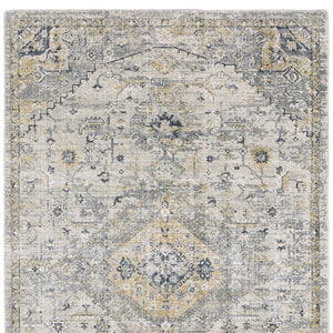 Homeroots 10' Gray Medallion Hand-tufted Runner Rug - Artistic Home Decor For Stylish Living Spaces 10' Runner Wool Blend 575499