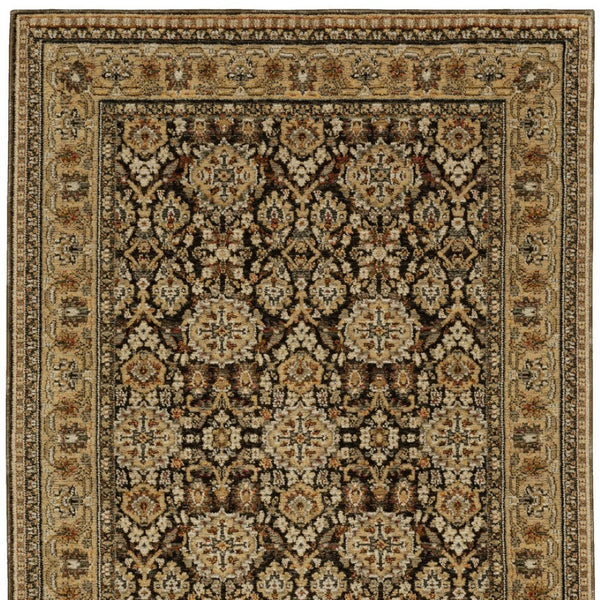 Homeroots 2' Brown Oriental Area Rug - Elegant Design, Stain Resistant, Perfect For Homes With Kids And Pets 2' X 3' Polypropylene 575510