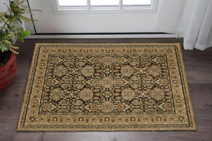 Homeroots 2' Brown Oriental Area Rug - Elegant Design, Stain Resistant, Perfect For Homes With Kids And Pets 2' X 3' Polypropylene 575510