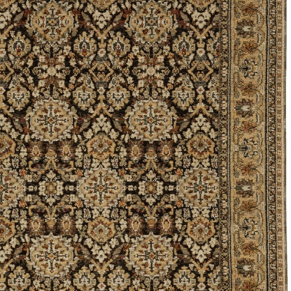 Homeroots 2' Brown Oriental Area Rug - Elegant Design, Stain Resistant, Perfect For Homes With Kids And Pets 2' X 3' Polypropylene 575510