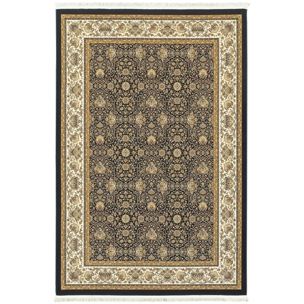 HomeRoots 4' Ivory Oriental Area Rug with Fringe – Timeless Elegance and Durability for Every Room in Your Home 4' X 6' 575515