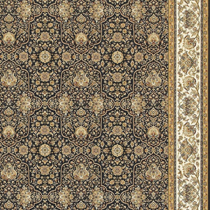 Homeroots 4' Navy Blue Oriental Area Rug With Fringe – Stylish, Stain-resistant Design For Every Home Space 4' X 6' Polypropylene 575515