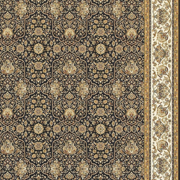 Homeroots 4' Navy Blue Oriental Area Rug With Fringe – Stylish, Stain-resistant Design For Every Home Space 4' X 6' Polypropylene 575515