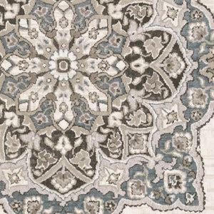 Homeroots 10' Elegant Brown Medallion Area Rug – Stain Resistant, Perfect For Homes With Kids And Pets 5' X 8' Polyester 575520