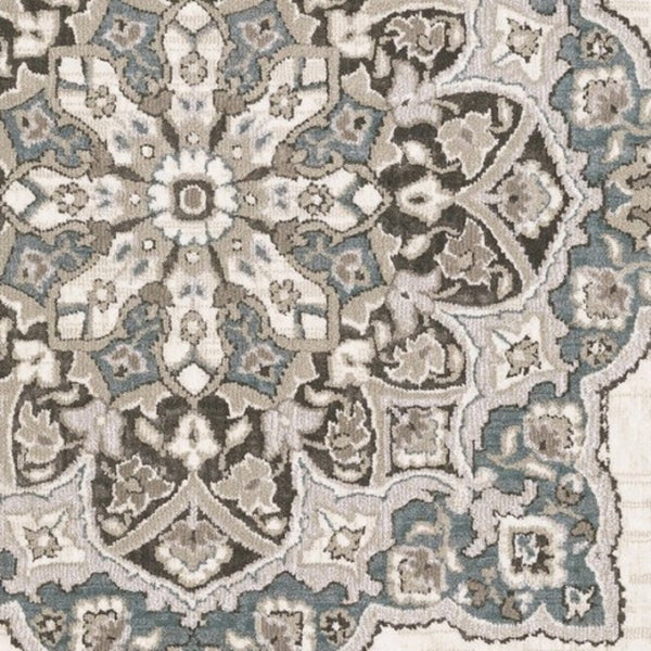 Homeroots 10' Elegant Brown Medallion Area Rug – Stain Resistant, Perfect For Homes With Kids And Pets 5' X 8' Polyester 575520