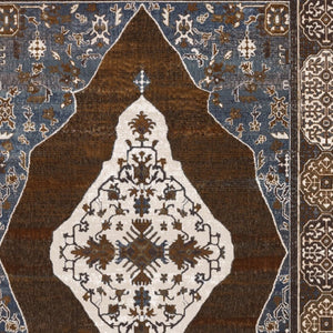 Homeroots 4' Gray Medallion Area Rug – Stain-resistant, Soft Texture, Perfect For Kids & Pets, Stylish Decor 5' X 8' Polyester 575521