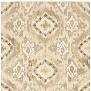 Homeroots 4' Abstract Beige And Ivory Hand-tufted Wool Area Rug - Stylish Design For Cozy Home Décor 4' X 6' Wool 575537