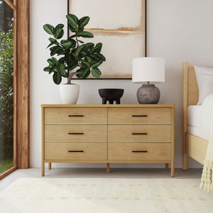 Butler Specialty Lennon 3 Drawer Dresser With Elegant Rounded Legs, Clean Lines, And Organic Soft Finish For Your Space Light Brown Mindi Wood,Mdf,Mindi Veneer 5755473-butler