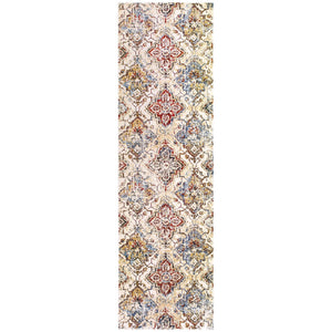 Homeroots 4' Ivory And Gold Oriental Area Rug - Elegant Power Loom Design For Warmth And Style In Any Space 8' Runner Polypropylene,Polyester 575547