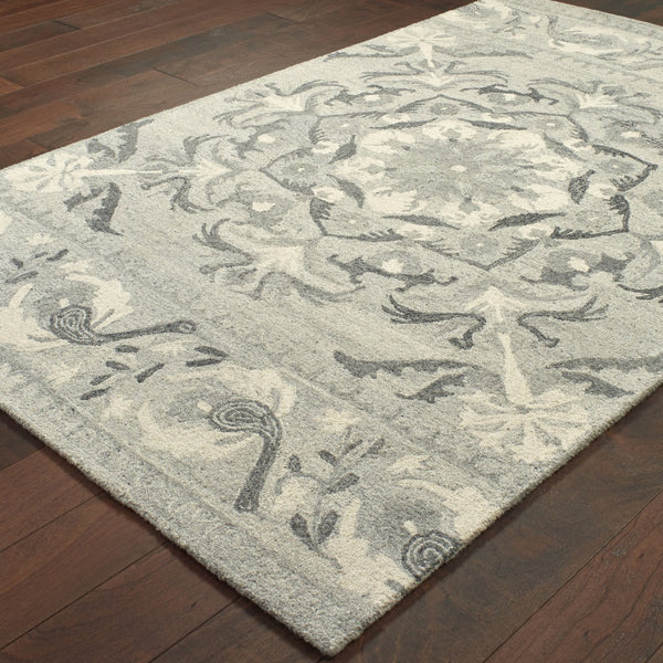 Homeroots 4' Elegant Wool Floral Hand-tufted Area Rug - Enrich Your Space With Artistic Charm And Style 4' X 6' Wool 575549