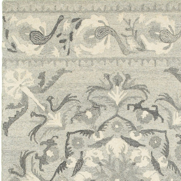 Homeroots 4' Elegant Wool Floral Hand-tufted Area Rug - Enrich Your Space With Artistic Charm And Style 4' X 6' Wool 575549