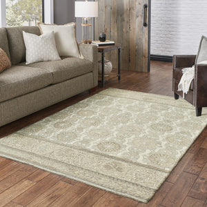 Homeroots 4' Elegant Hand-tufted Wool Floral Area Rug In Ash Gray - Perfect For Enhancing Your Living Space 4' X 6' Wool 575550